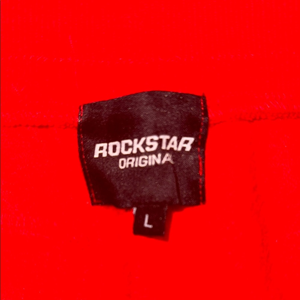 Red Rockstar Dist. Track Pants - Picture 4 of 6